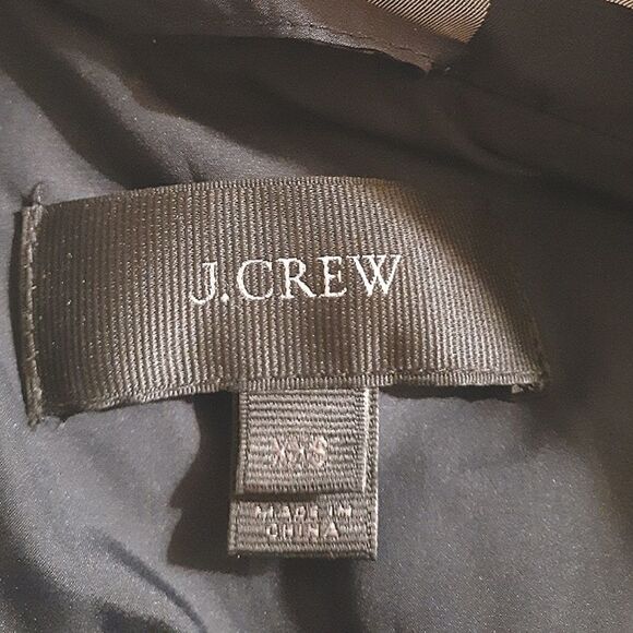 NWOT J.Crew "Excursion" Down Fill Quilted Vest Navy/Ivory Buffalo Check XXS/sz.0 - Picture 8 of 8